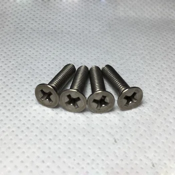 

2pcs M1.2 titanium phillips flat head screw countersunk heads screws cross machine bolt TA2 pure Ti fastener 2mm-6mm length