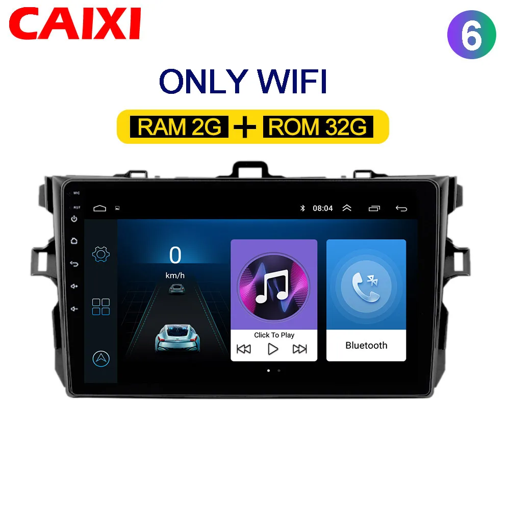 Cx-co32-1 9 дюймов 2din Android8.1 автомобиль радио мультимедиа плеер для Защитные чехлы для сидений, сшитые специально для Toyota Corolla E140/150 2008 2009 2010 2011 2012 2013 стерео навигации - Цвет: Cx-co32-1