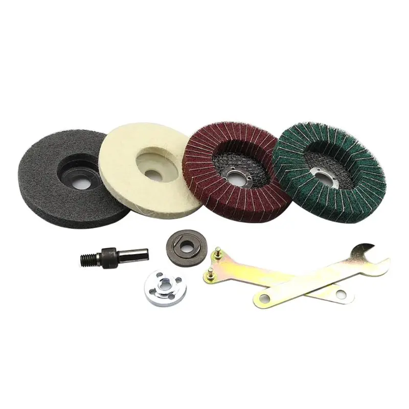 

Aluminium Grinding Polishing Kit fit for Drill Angle Grinder Bulgarian Flap Disc U90A