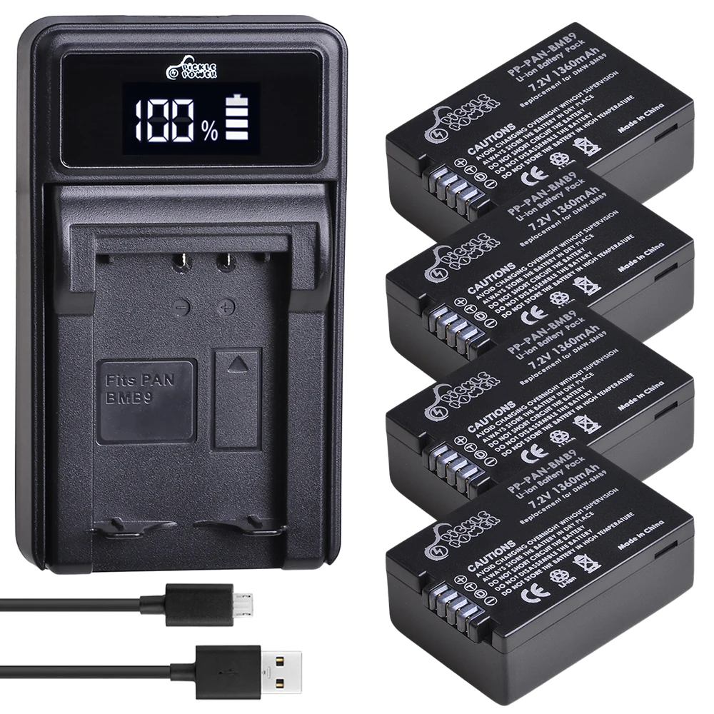 Para batería Panasonic DMW-BMB9 Compatible con DMW-BMB9E DMW-BMB9GK DMW