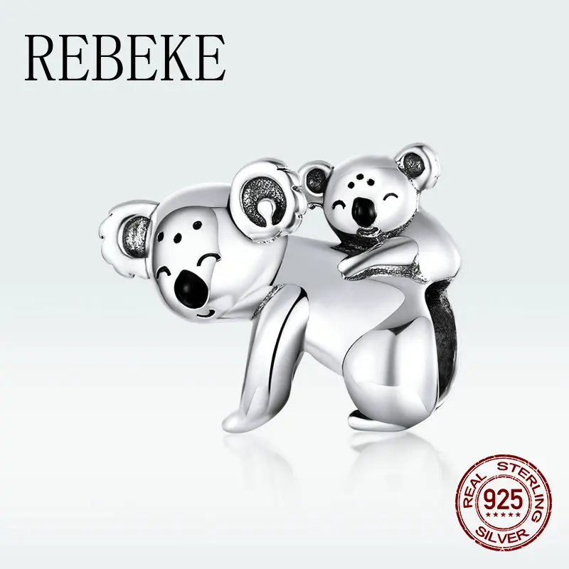 Браслет REBEKE из 100% стерлингового серебра 925 пробы koala очаровательный браслет с