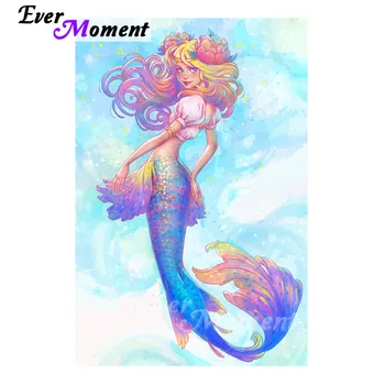 

Ever Moment Diamond Painting Full Square Drills Cartoon Little Mermaid DIY Hobbies And Handicrafts Art Children Gifts 4Y1157