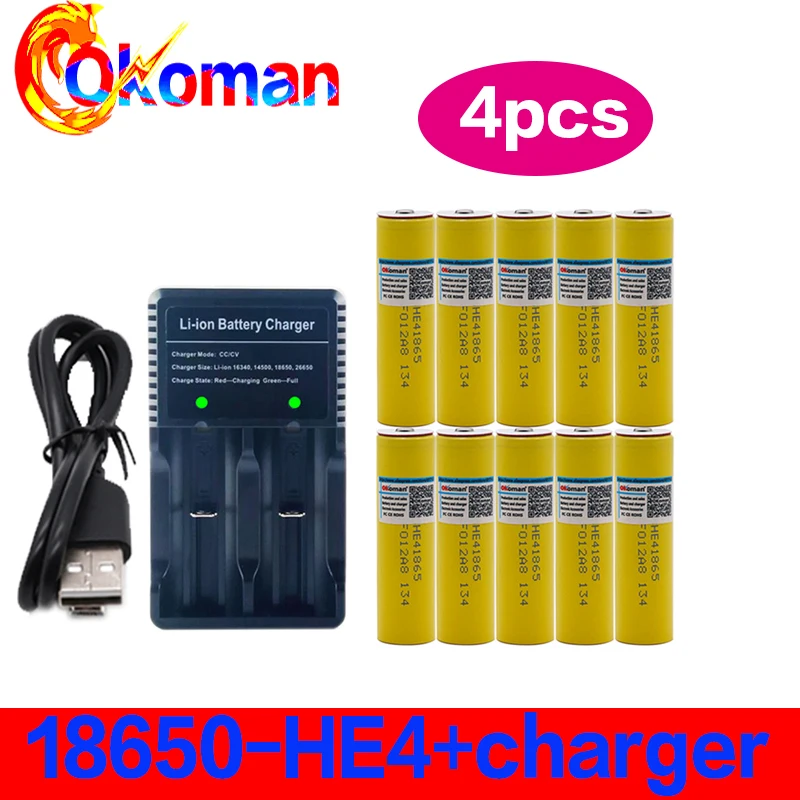 100% НОВЫЙ Origina HE4 3 7 v 2500mah 18650 литиевая аккумуляторная батарея для аккумуляторного