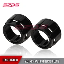 Автомобильный Стайлинг 2,5 дюймов би ксенон HID объектив проектора Черный кожух капот маска авто мотоцикл модернизированная фара световой корпус крышка