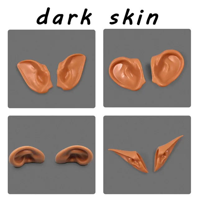 DBS blyth doll icy toy ears toy white natural tan dark and super black skin, only ears no doll 11