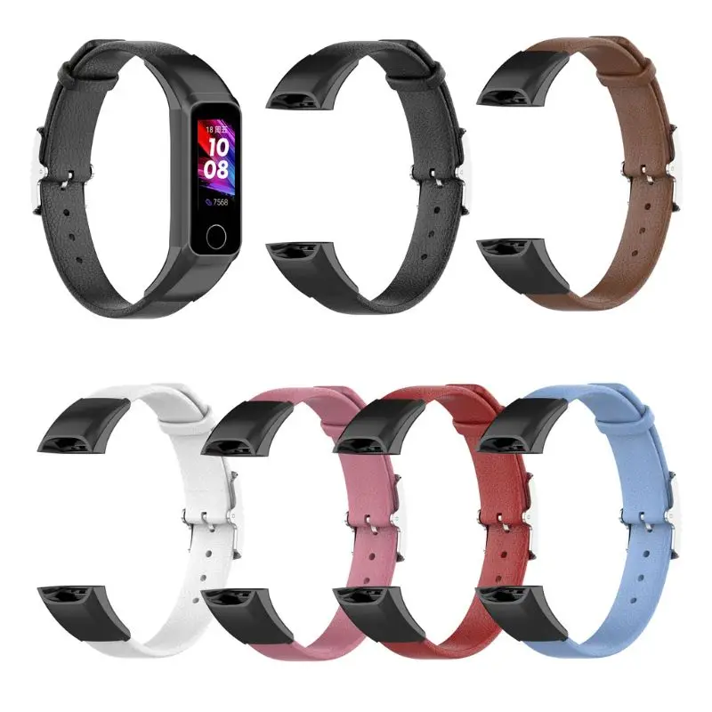 

Universal Replacement PU Leather Watch Band Wrist Strap For Hua-Wei Band 4 ADS-B29 Honor Band 5i CRS-B19S Bracelet