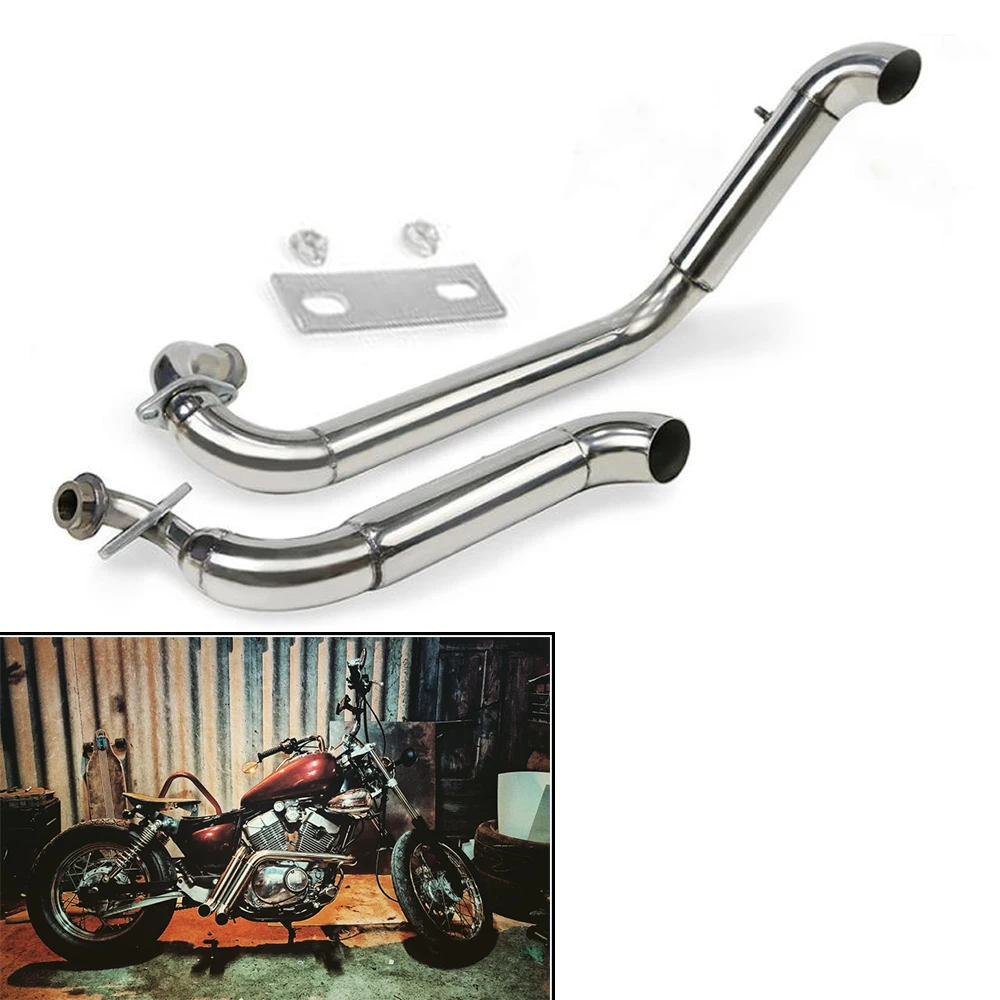 Auspuff Schalldämpfer Für Yamaha Virago 125 250 - Chrom Edelstahl
