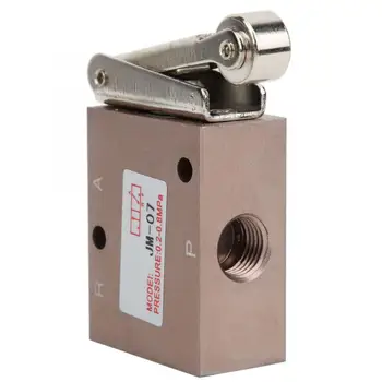 

PT 1/4 Thread Roller Type Mechanical Pneumatic Valve 2 Position 3 Way