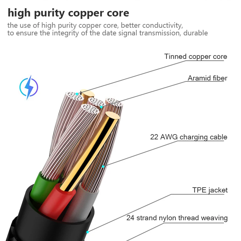 Power4 мобильный телефон 3 в 1 USB кабель с Micro USB/type C зарядный разъем для освещения iOS Android телефон зарядное устройство