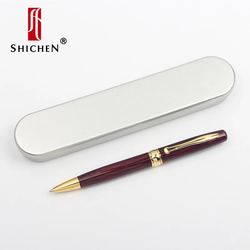 Shichen A045 лучший дизайн хорошее красное высокое качество металлическая ручка 0,7 и 1,0 мм Заправка металлическая шариковая ручка для офиса или школы использование