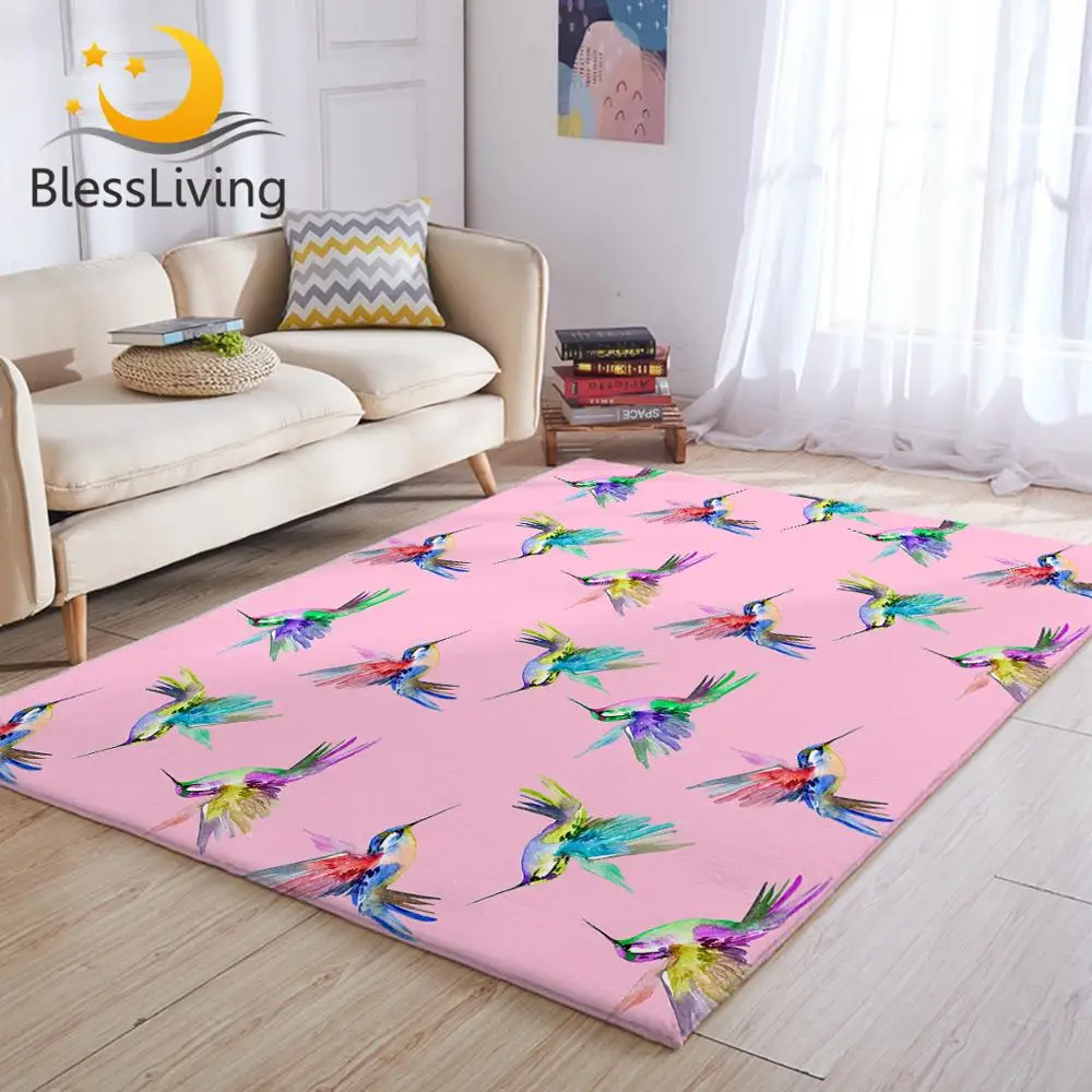 Graffiti Beach Flamingo Carpet Bedroom Decor Area Rugs Living Room Floor Mat 