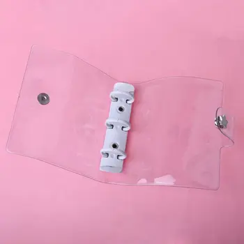 

Transparent 3 Holes Mini PVC Loose Leaf Notebook Notepad Sheet Shell File Folder Cover