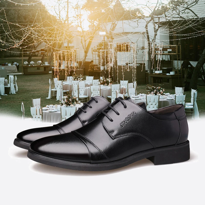 Black Classic Business Shoes Men's Formal Shoes Elegant Leather Casual