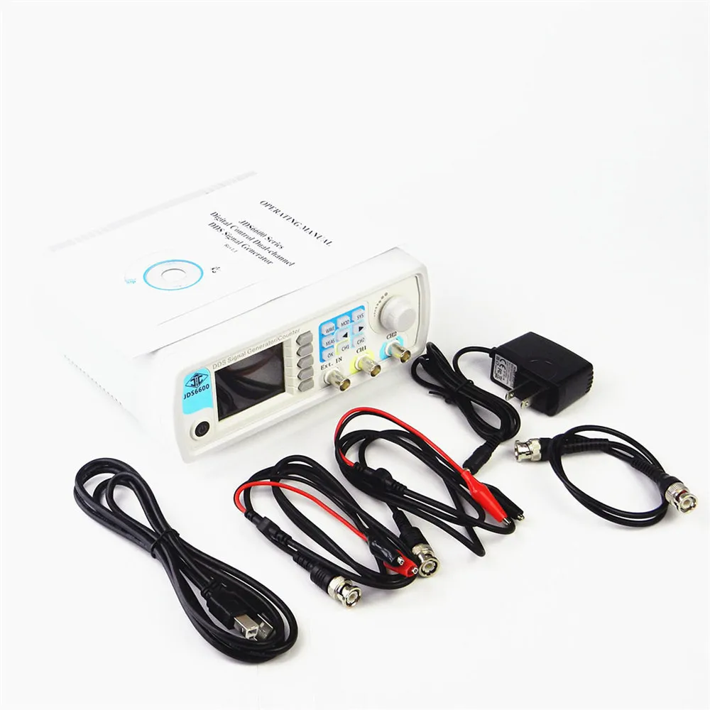 

JDS6600 Digital Dual-channel DDS Function Signal Generator Arbitrary Waveform Pulse Signal Generator 1Hz-100MHz Frequency Meter
