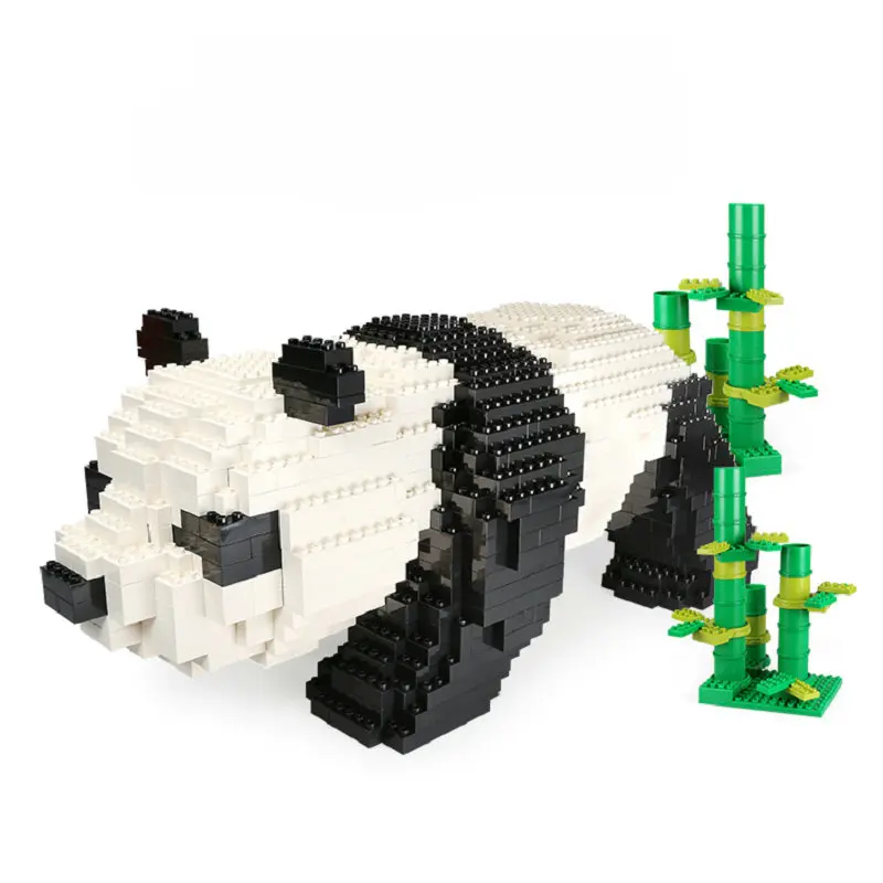 Большой размер панда Модель строительный блок игрушки для украшения подарка