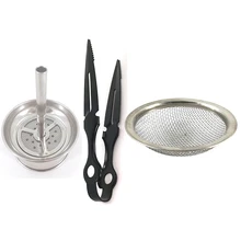 23 см нержавеющая сталь Материал кальян щипцы серебряный кальян металлический экран для чаши для кальяна из нержавеющей стали для кальяна угольная полка