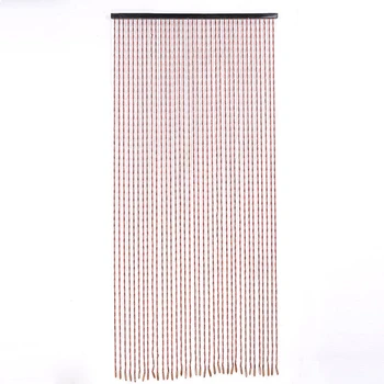 

90x195cm 36 Line Wooden Beads Curtain Fly Screen Handmade String Beans Blinds Transfer Bead Curtain For Bedroom Balcony Window