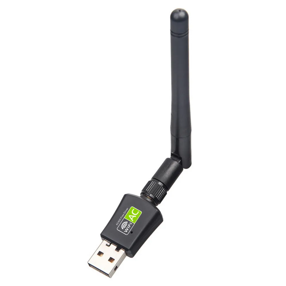 Беспроводной 600 Мбит/с USB WiFi адаптер 2,4 ГГц 5 ГГц двухдиапазонный с WiFi антенной ПК компьютер мини сетевой картоприемник 802.11ac