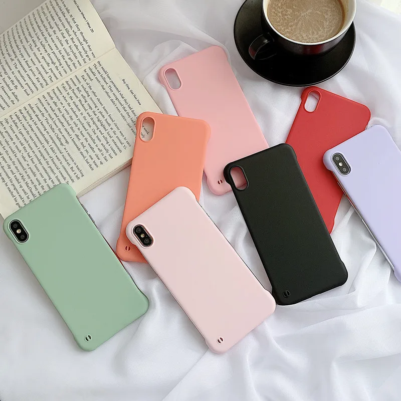 Тонкий жесткий поликарбонатный безрамный чехол для телефона iphone6 6 S 7 8 Plus XR X XS Max 11