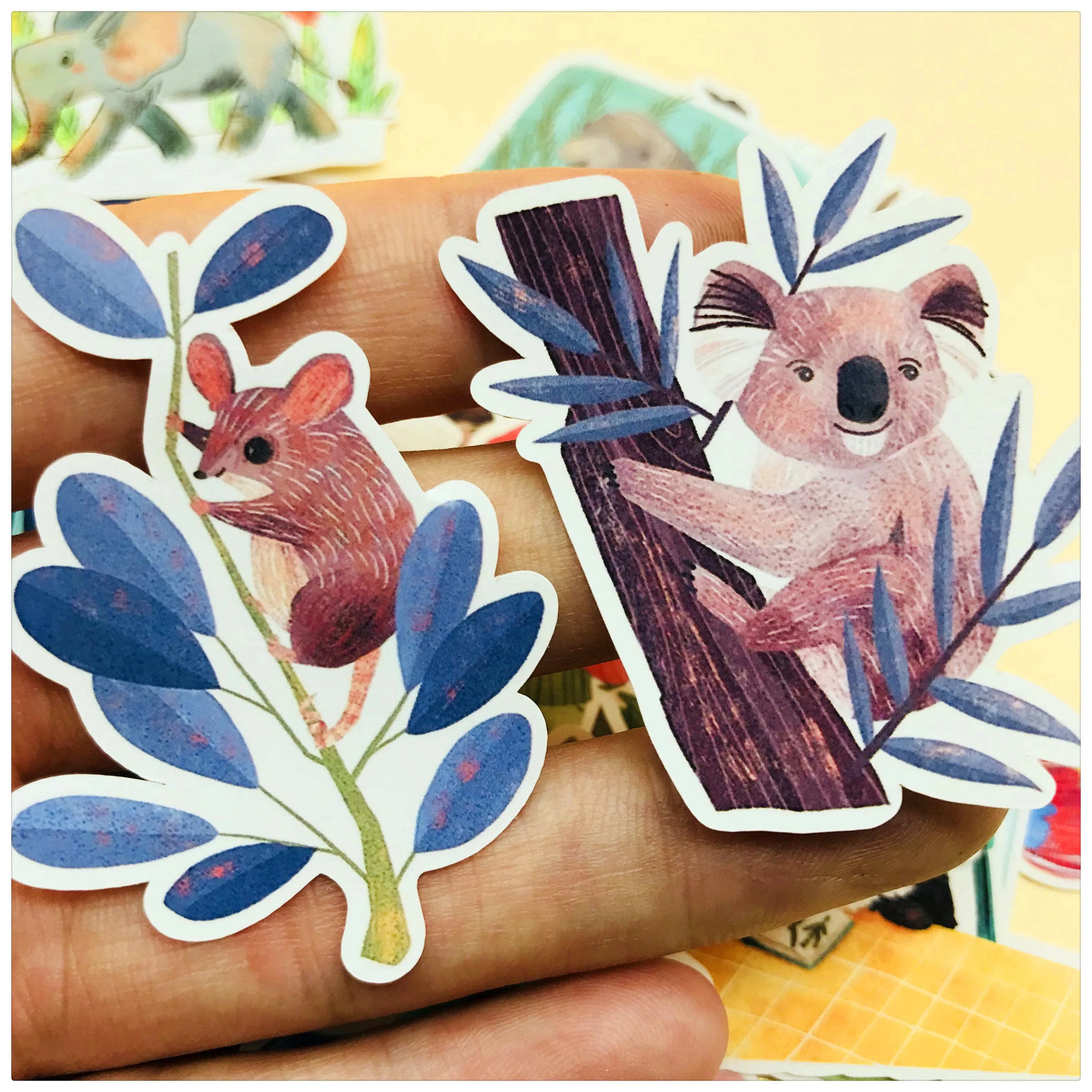 Watercolor Cute Animal Stiker Koalas Stickers Zoo Planner label paper