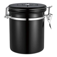 1.5L Герметичные банки из нержавеющей стали резервуар для хранения порошок консервированные кофе инструменты для бобов