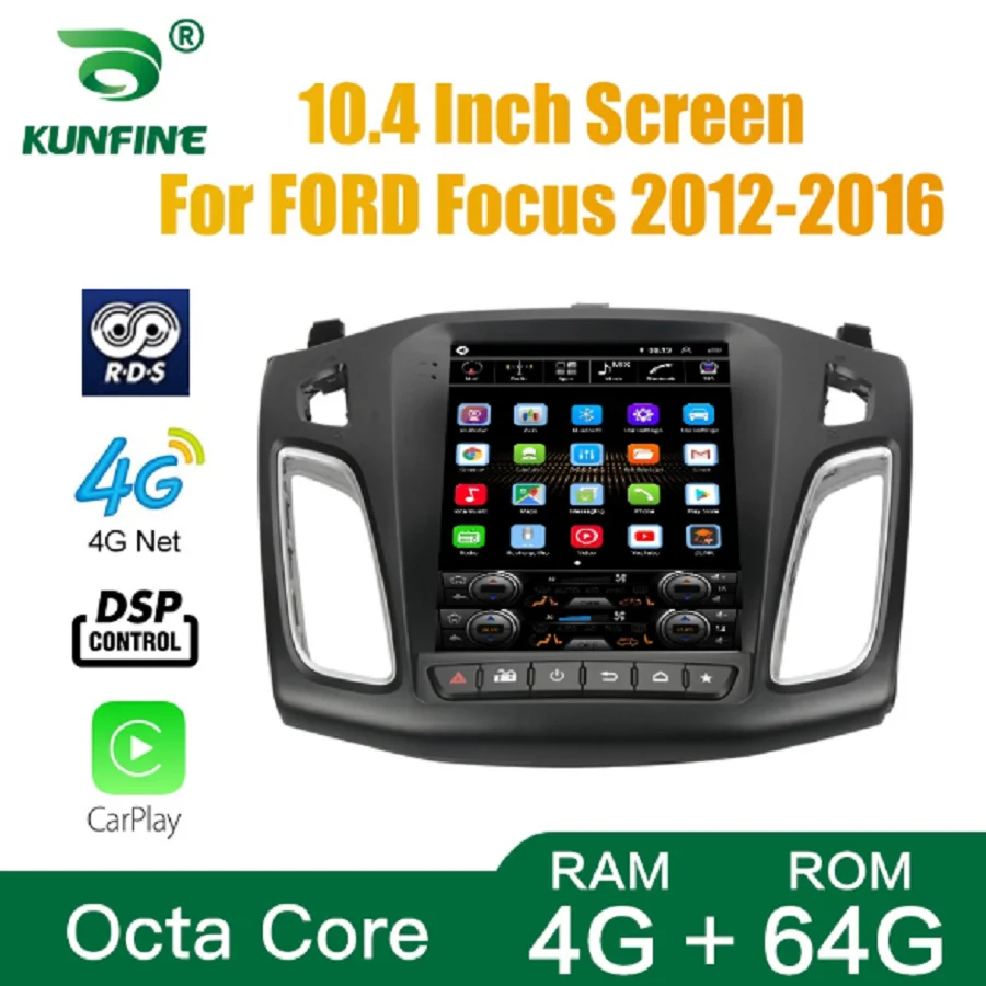 Tesla экран Octa Core 4 Гб RAM 64GM ROM Android 10 0 автомобильный DVD GPS плеер Deckless Car Stereo для FORD Focus