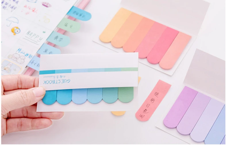 Корейский цветной блок Post memo pad Sticky Note Kawaii бумажные наклейки милые стационарные вещи школьные офисные материалы сообщения Memopad