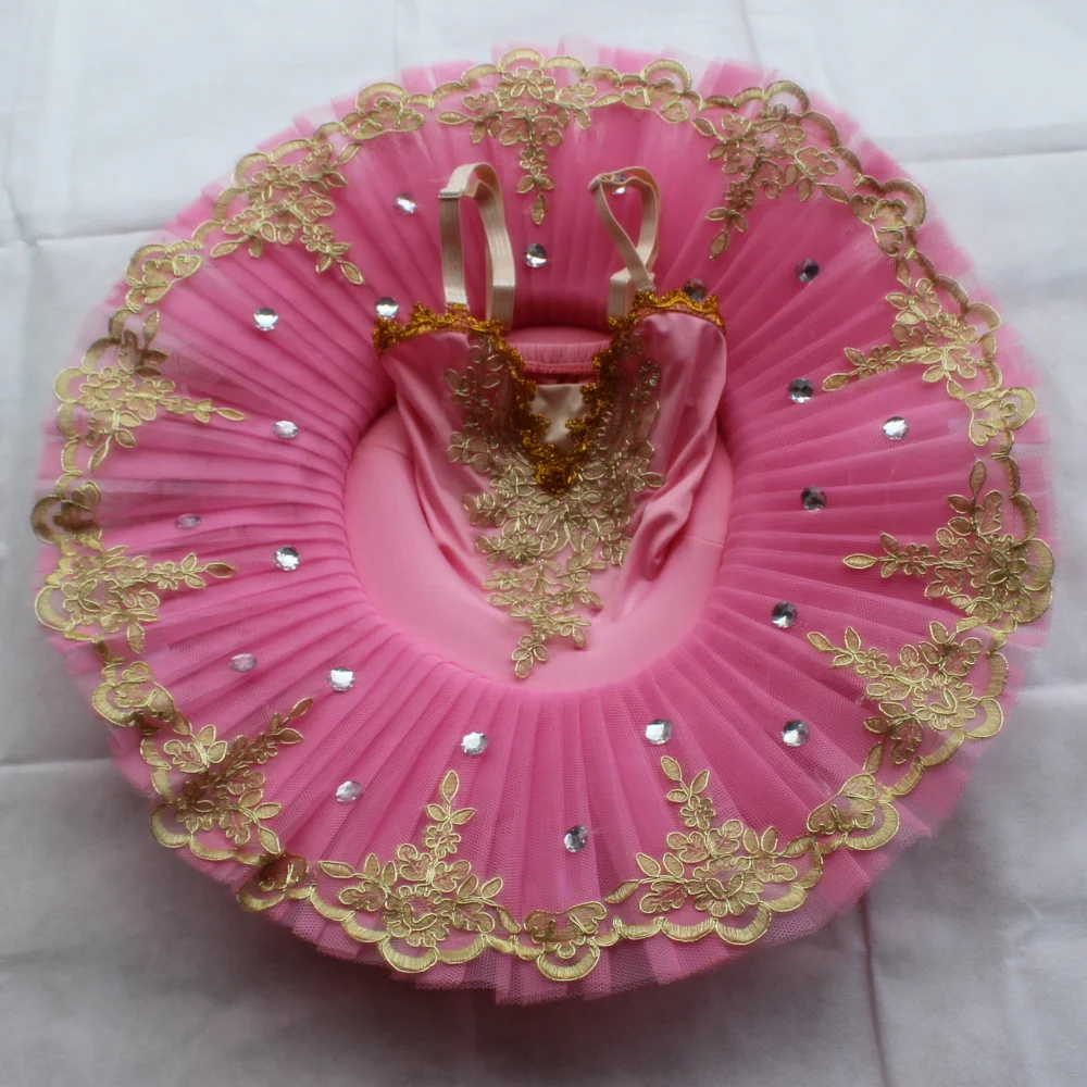 Ballet Dance Tutu For Kids Belly Costumes Swan Lake Pinky Lace Ballerina Dress Adult Halloween Stage Children Party Dancewear