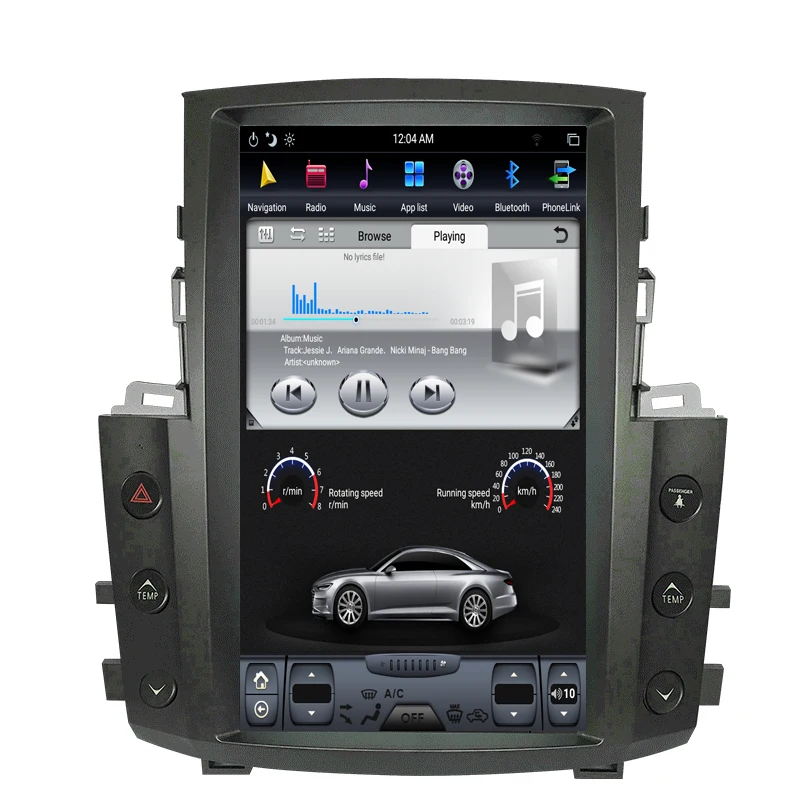 Best NAVITOPIA 12.1inch Vertical Screen Tesla Android 7.1 Car GPS Navigation for Lexus LX570 Car DVD Multimedia Player 4