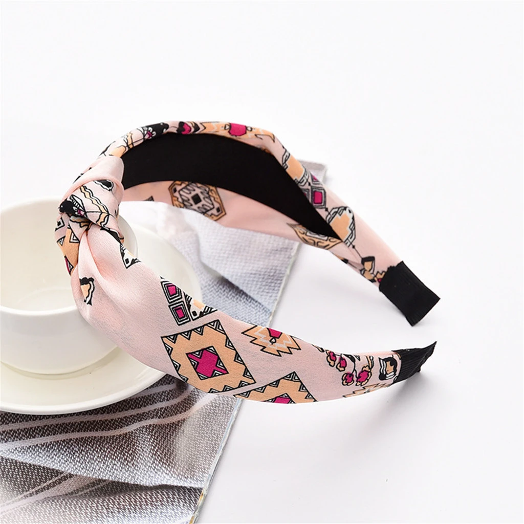 

Turban Headband Elastic Hairband Leopard Print Top Knot Headband Handmade Animal Print Headband Checked Hair Band For Women 903