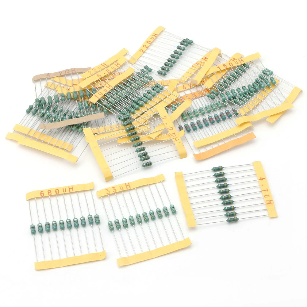 200 Pcs Professional Power Electrical Equipment 0.5W Inductor Kits Resistors Parts 20 Value DIP Color Wheel 10 Percent Tolerance |