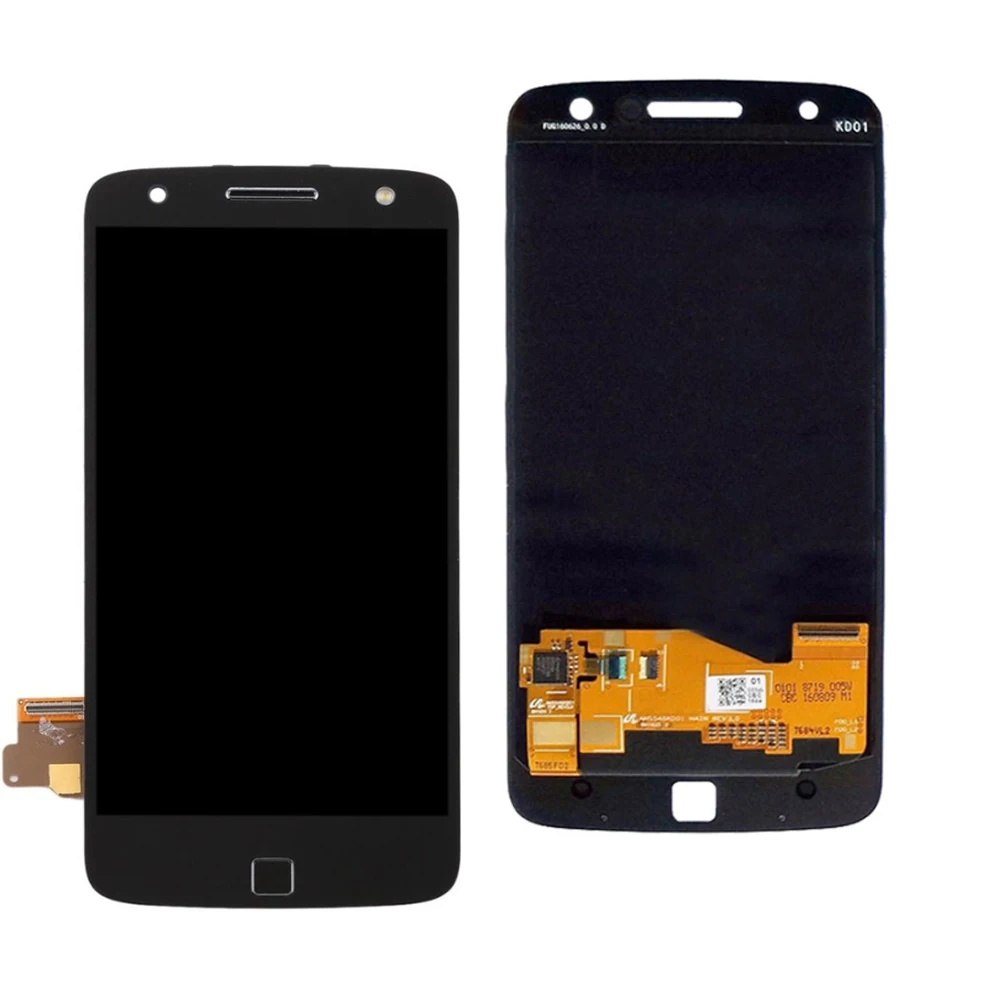 Black Without Frame Без битых пикселей для Motorola Moto Z Force XT1789 ЖК-дисплей сенсорный экран дигитайзер Замена для Moto Z Force Протестировано с инструментом - Цвет: Black Without Frame
