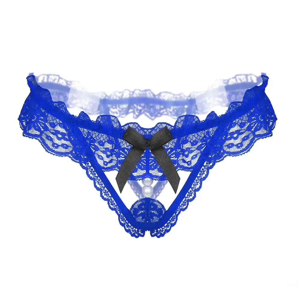 Сексуальные прозрачные сетчатые стринги с вырезами для женщин, цветочные кружевные трусы, стринги, Эротическое белье для девушек, интимные трусы - Цвет: NK97-blue