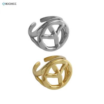 

Kikichicc 925 Sterling Silver Irregular Big Large Round Adjustable Ring Women Tree Resizable Rock Punk Thick Jewelry