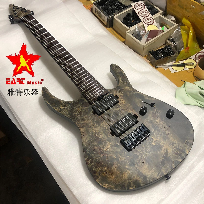 Eart Explorer 7 String Electric Guitar Mahogany Body Wood Matte Paint Maple Veneer Guitar Walnut Neck Free Delivery Guitar Aliexpress