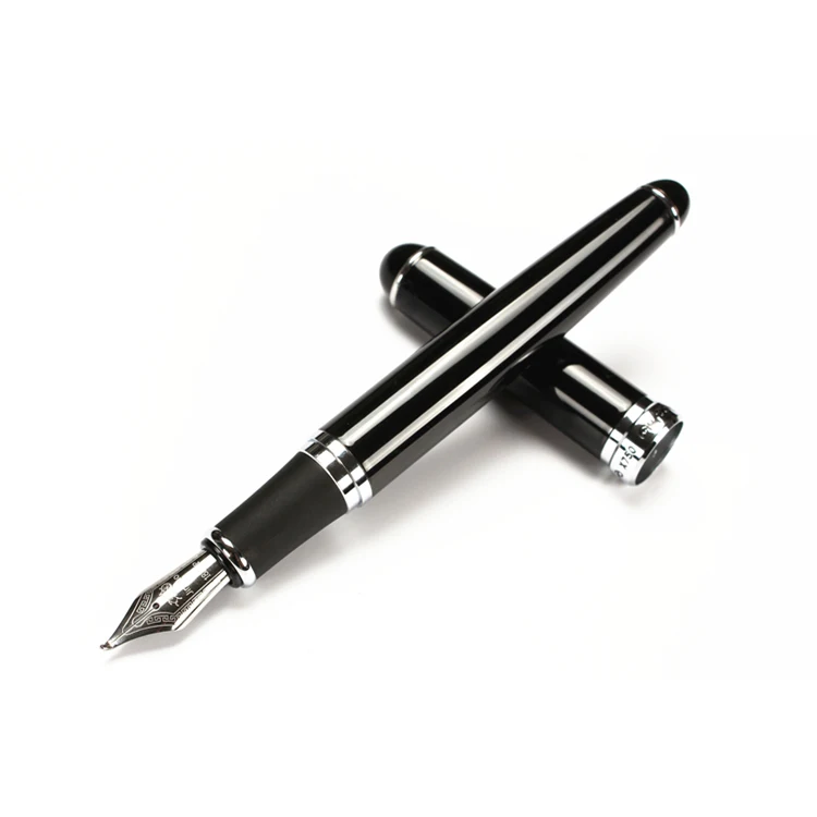 Jinhao X750 гладкий черный и серебряный зажим 1 0 мм согнутая каллиграфическая ручка