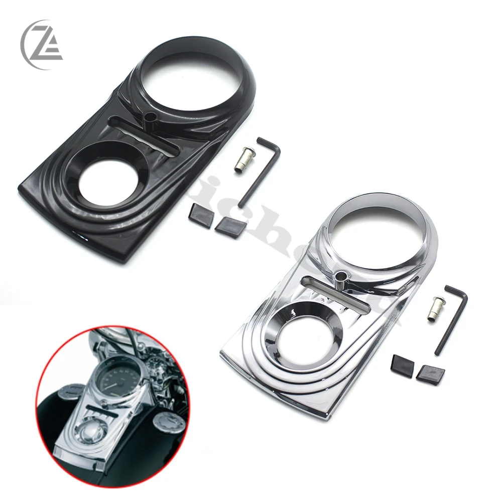 

ACZ Motorcycle Accessories Chrome Dash Panel Insert Cover Die Cast Sculpted Fits for Harley Dyna Softail Fat Boy