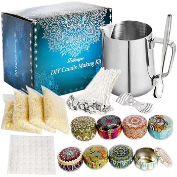 

Practical DIY Candle Making Kit Candles Craft Tool Set Pouring Pot Wicks Wax Kit