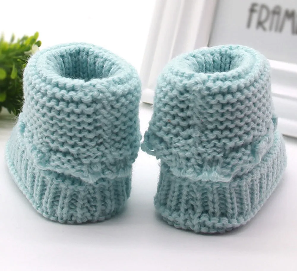 Baby Shoes Toddler Shoes Christmas Toddler Newborn Baby Shoes Knitting Lace Crochet Shoes Buckle Handcraft Baby Girl Boy Chaussure Infantil Menina