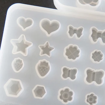 

1pcs Strawberry Bow-Knot Heart Star Pendant UV Liquid Silicone Resin Mold DIY Jewelry Necklace Pendant Jewelry Making
