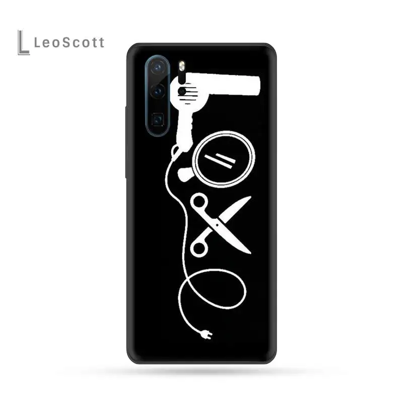 Стильный черный мягкий чехол из ТПУ для телефона Huawei P9 P10 P20 P30 Lite 2016 2017 2019 plus pro P