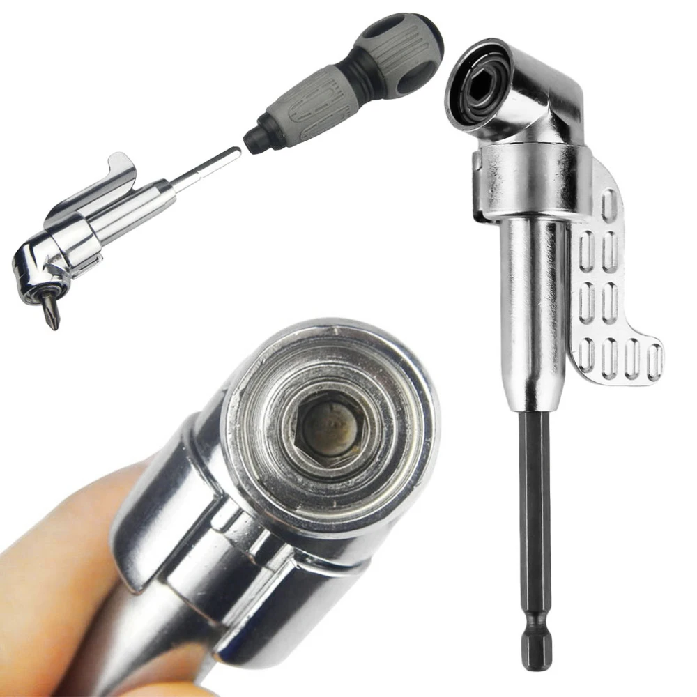 Realmote 360 Degree Adjustable Screwdriver Angle Bit Drivers Adapter Thumb Head Power Drill Dremel Accessories