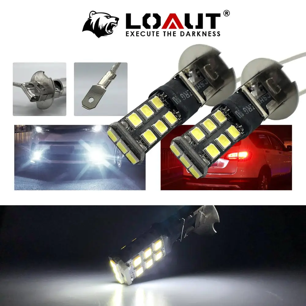 H3 светодиодный супер яркий 3258 9 SMD белый автомобиль противотуманные фары 12 В 24 в 6000 К Белый Вождение день ходовой лампы Авто OEM Замена