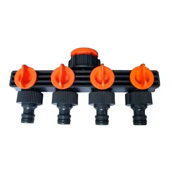 

4 Way Valve Water Diversion Controller Distributor Connector Garden Yard Tap