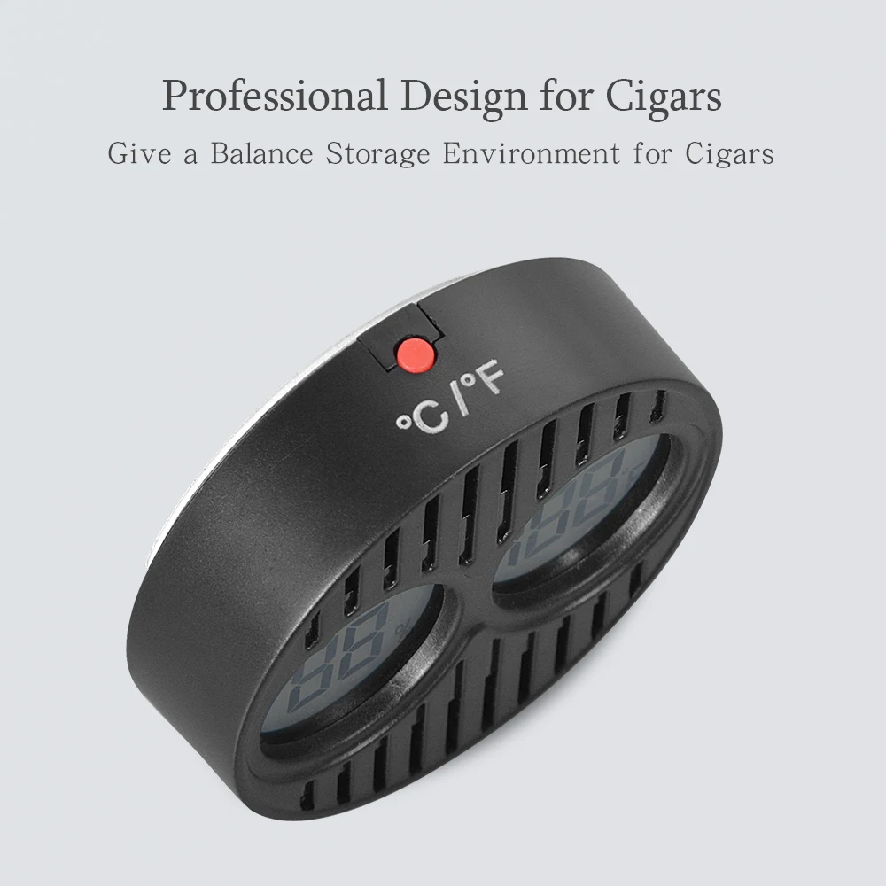 Круглый цифровой гигрометр для сигары CIGAROL высокоточный термометр ящик сигар