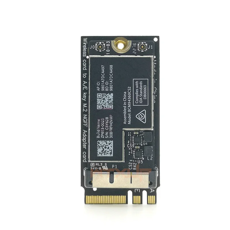 BCM94360CS2 аэропорт 867 Мбит/с Wi-Fi Карта Bluetooth 4,0 с NGFF M.2 адаптер+ 2 шт 6DBi антенны Airdrop handoff для Mac Os - Цвет: card with M2 adapter