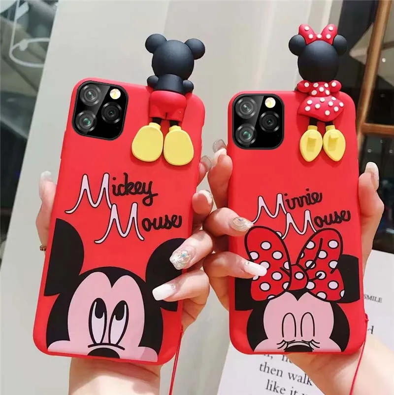 

Cute Cartoon minnie Couple phone case Soft silicone For iPhone 11 case cover for iphone 11 Pro Max 11pro 2019 6.5 6.1 5.8 inch
