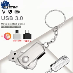 Biyetimi – clé USB 3.0 haute vitesse, support à mémoire de 16gb 32gb 64gb 128gb, lecteur Flash avec Logo personnalisé pour PC 