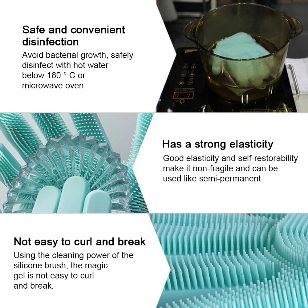 washing up gloves with scrubber