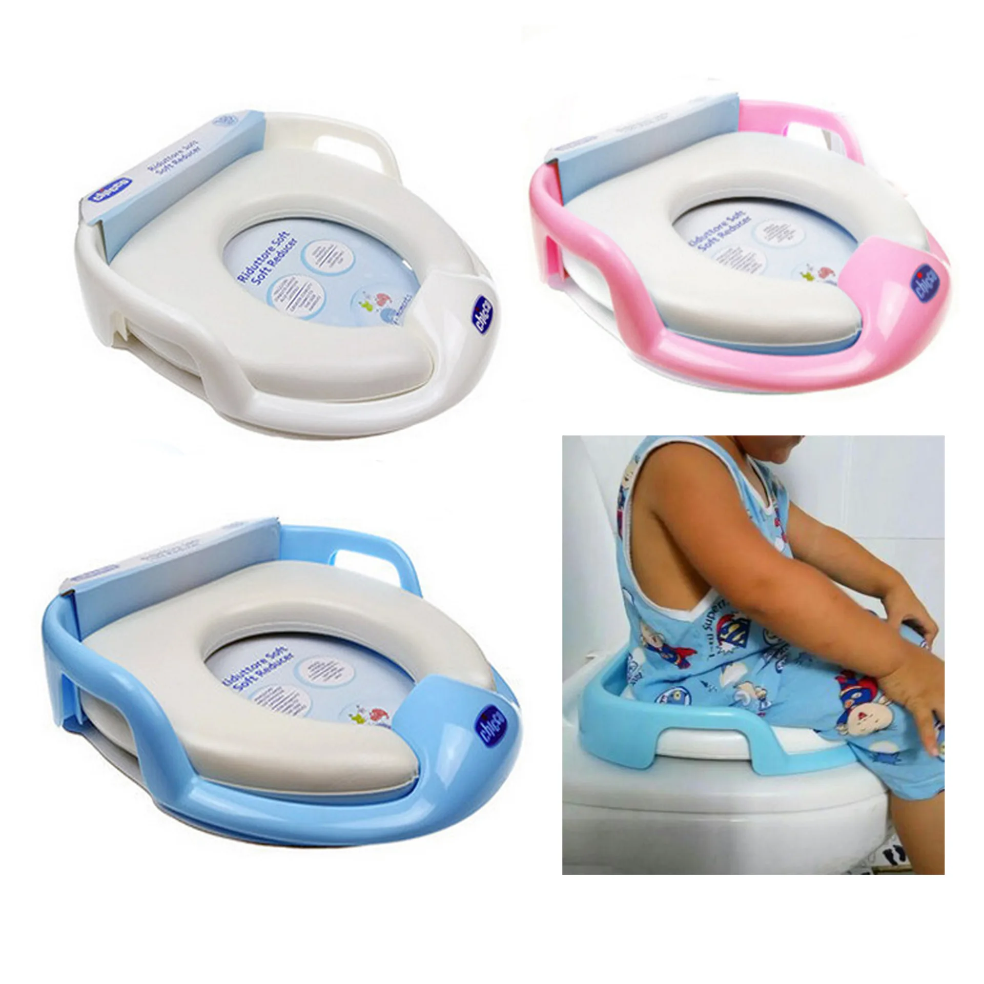 

CHILDREN'S Toilet Lid Padded Toilet Board Two-color Selectable Soft Toilet Seat